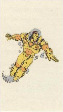 X-Men $0.99 (Tattoos Subset) card 10 Iron Man - Aqua Armour