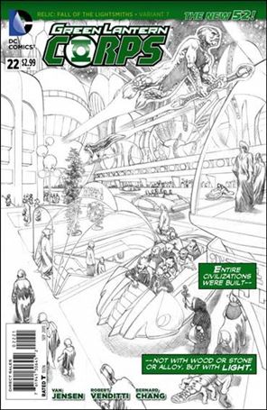 Green Lantern Corps (2011) issue 22-B Rags Morales 1:25 Connecting Sketch Cover