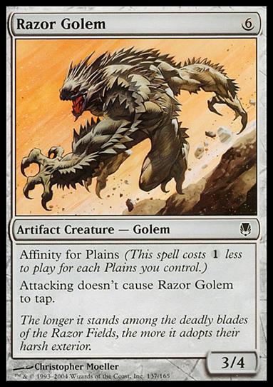 Magic the Gathering: Darksteel (Base Set) card 137 Razor Golem