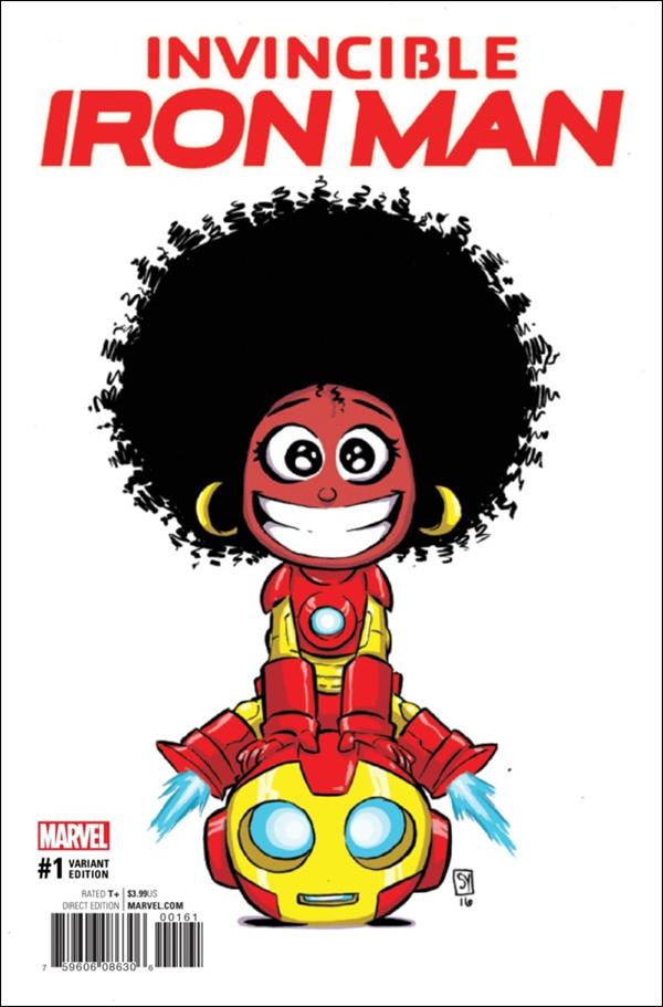 Invincible Iron Man (2017) issue 1-B Skottie Young Baby Cover