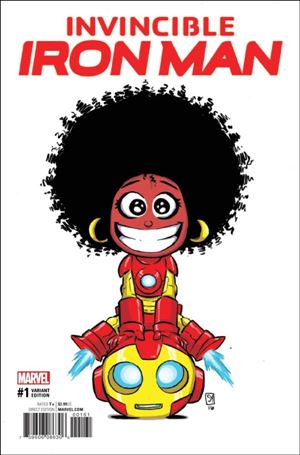 Invincible Iron Man (2017) issue 1-B Skottie Young Baby Cover