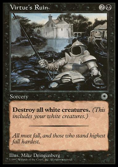 Magic the Gathering: Portal (Base Set) card 116 Virtue's Ruin