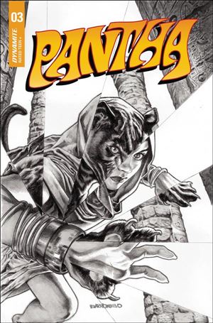 Pantha (2022) issue 3-H Al Barrionuevo 1:7 Black & White Cover