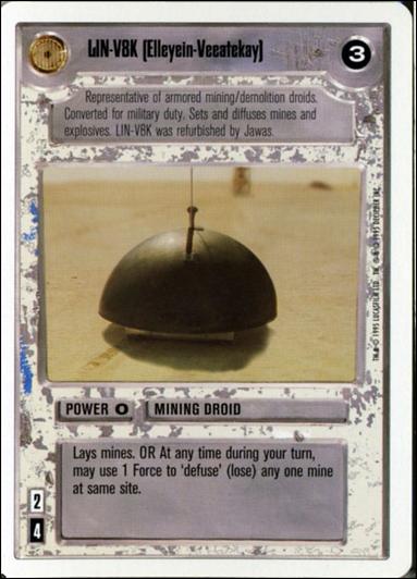 Star Wars: Premiere Unlimited (Base Set) card 177 LIN-V8K (Elleyein-Veeatekay)