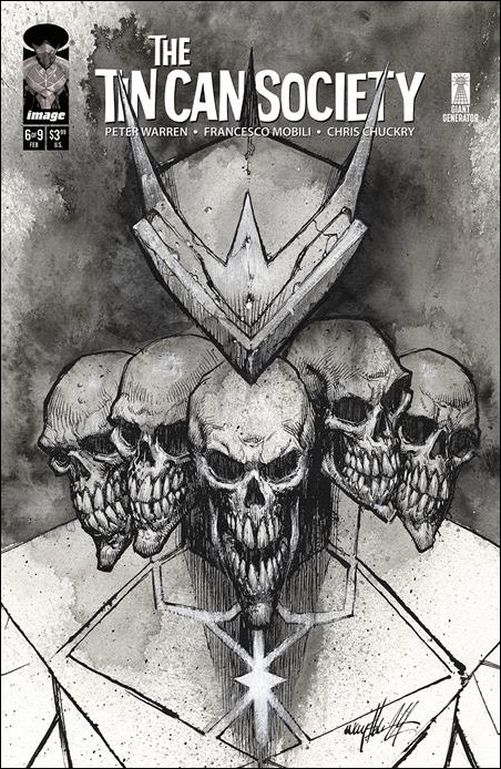 Tin Can Society issue 6-B Jonathan Wayshak B&W 1:15 Cover