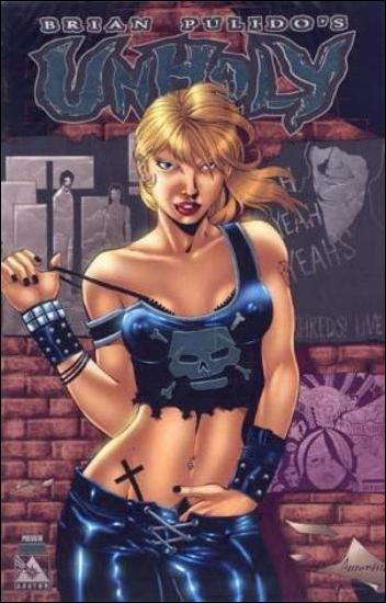Brian Pulido's Unholy Preview issue 0-G Platinum Foil Cover