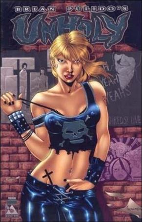 Brian Pulido's Unholy Preview issue 0-G Platinum Foil Cover
