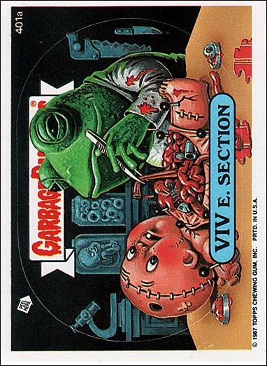 Garbage Pail Kids: Series 10 (Base Set) card 401a Viv E. Section