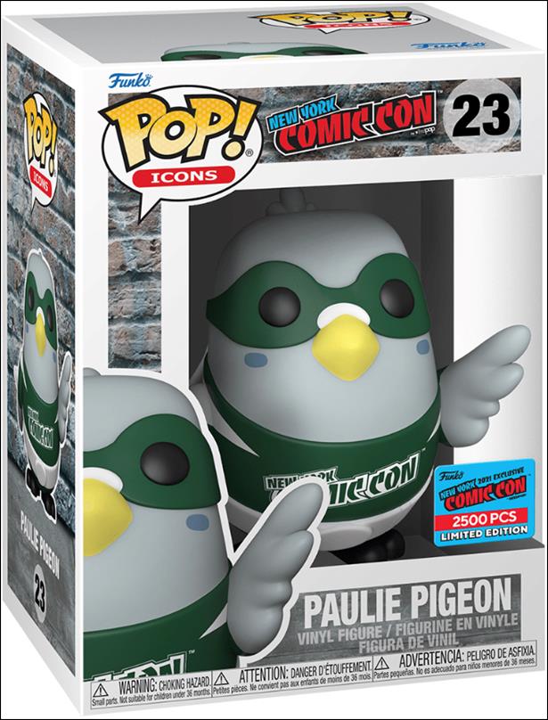 POP! Icons figure 23-I Paulie Pigeon (Jets Green Jersey) NYCC 2021 1/2500
