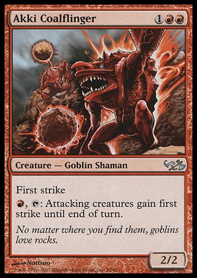 Magic the Gathering: Duel Decks: Elves vs. Goblins (Base Set) card 33 Akki Coalflinger
