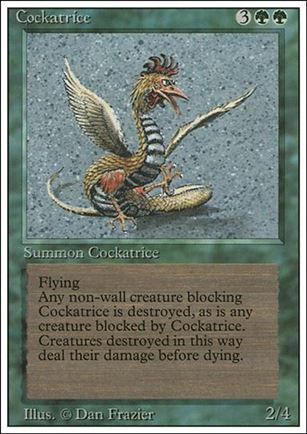 Magic the Gathering: Revised (Base Set) card 189 Cockatrice
