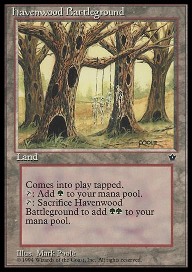 Magic the Gathering: Fallen Empires (Base Set) card 96 Havenwood Battleground