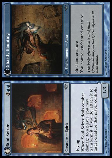 Magic the Gathering: Dark Ascension (Base Set) card 50 Soul Seizer / Ghastly Haunting