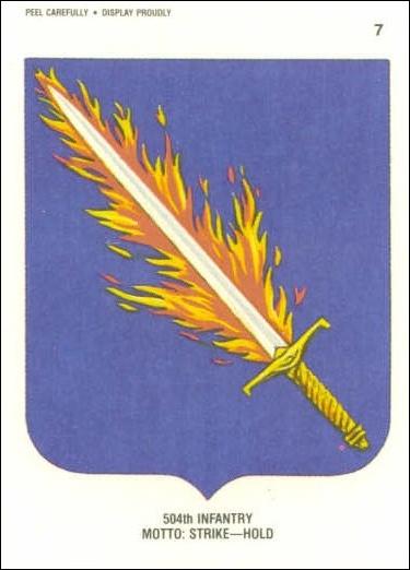 Desert Storm: Series 1 (Sticker Subset) card 7 504th Infantry