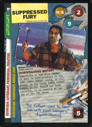 X-Files: The Truth Is Out There (Base Set) card XF97-0347v2 Suppressed Fury