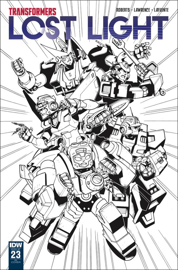 Transformers: Lost Light issue 23-C Jack Lawrence 1:10 Black & White Cover