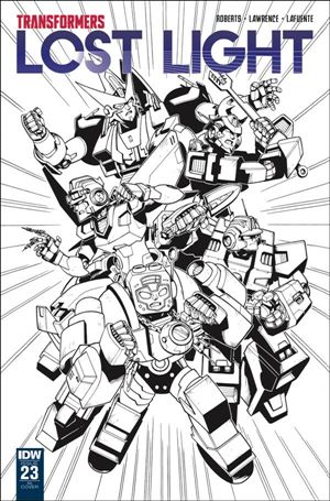 Transformers: Lost Light issue 23-C Jack Lawrence 1:10 Black & White Cover