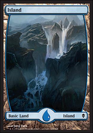 Magic The Gathering: Zendikar (Base Set) card 235 Full Art Land (Island)