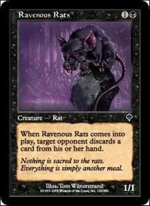 Magic the Gathering: Invasion (Base Set) card 120 Ravenous Rats
