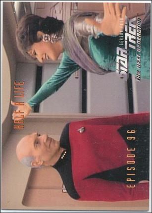 Star Trek: The Next Generation - The Episode Collection Season Four (Base Set) card 385 Half a Life, Episode 96A