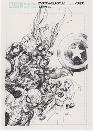 Marvel Universe 2011 (Artist Draft Subset) card AD8 Secret Invasion #1