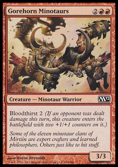 Magic the Gathering: 2012 Core Set (Base Set) card 144 Gorehorn Minotaurs