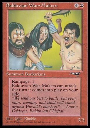 Magic the Gathering: Alliances (Base Set) card 66-B Balduvian War-Makers