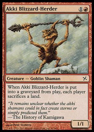 Magic the Gathering: Betrayers of Kamigawa (Base Set) card 91 Akki Blizzard-Herder