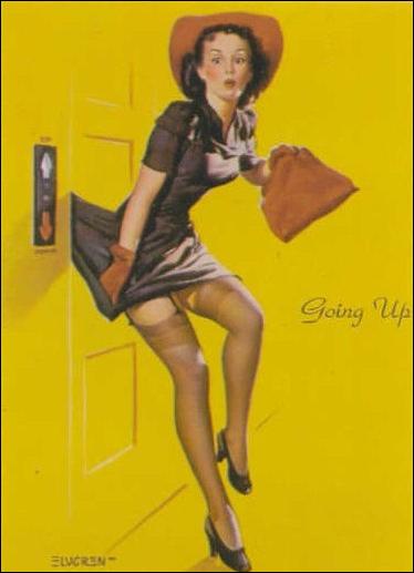 Elvgren's Calendar Pinups 2 (Base Set) card 67 Going Up