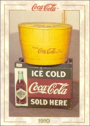 Coca-Cola Collection Series 1 (Base Set) card 15 Early Tub Cooler