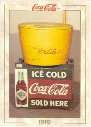 Coca-Cola Collection Series 1 (Base Set) card 15 Early Tub Cooler