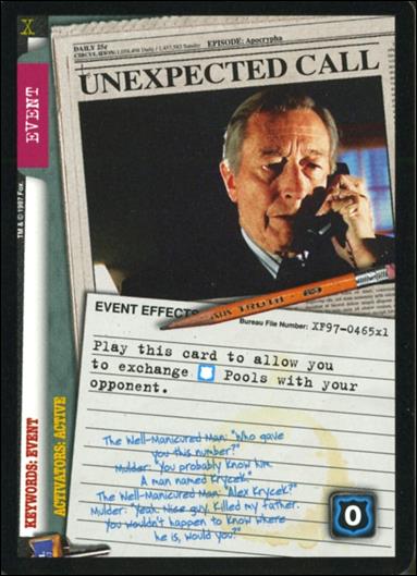 X-Files: 101361 (Base Set) card XF97-0465x1 Unexpected Call