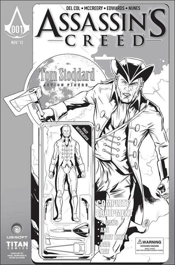 Assassin's Creed issue 1-P A. Hernandez Larry's Comics B&W Action Fig. Cover