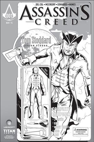 Assassin's Creed issue 1-P A. Hernandez Larry's Comics B&W Action Fig. Cover
