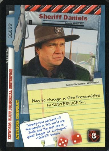 X-Files: The Truth Is Out There (Base Set) card XF97-0092v2 Sheriff Daniels