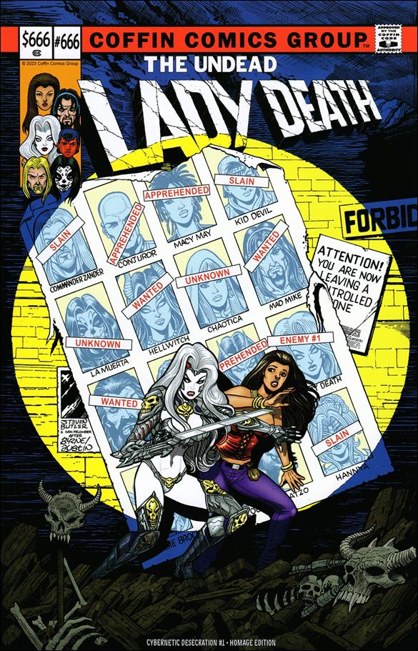 Lady Death: Cybernetic Desecration issue 1-G Steven Butler Homage Edition
