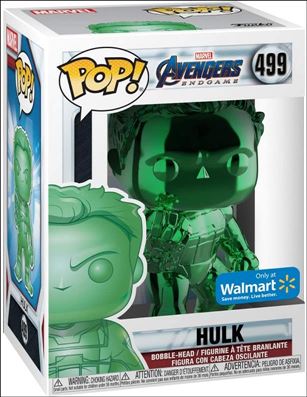 POP! Marvel figure 499-D Hulk Chrome w/ Gauntlet (Green)