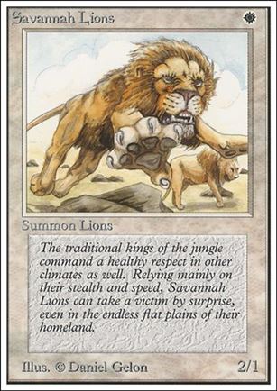 Magic the Gathering: Unlimited (Base Set) card 39 Savannah Lions