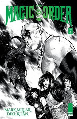 Magic Order 4 issue 4-B Dike Ruan B&W Cover