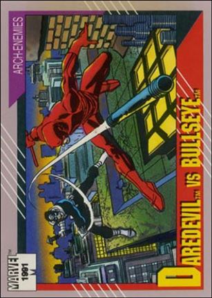 Marvel Universe: Series 2 (Base Set) card 104 Daredevil vs Bullseye