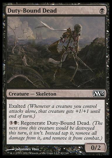 Magic the Gathering: 2013 Core Set (Base Set) card 92 Duty-Bound Dead