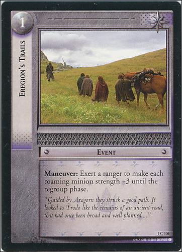 Lord of the Rings: The Fellowship of the Ring (Base Set) card 1 C 104 Eregion's Trails