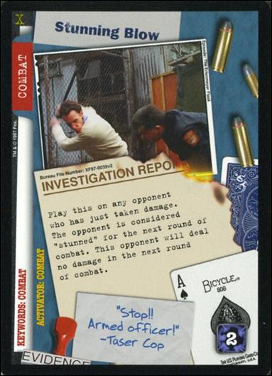 X-Files: The Truth Is Out There (Base Set) card XF97-0039v2 Stunning Blow