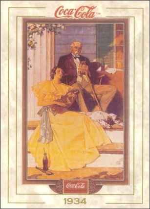 Coca-Cola Collection Series 1 (Base Set) card 34 Norman Rockwell Calendar (1934)