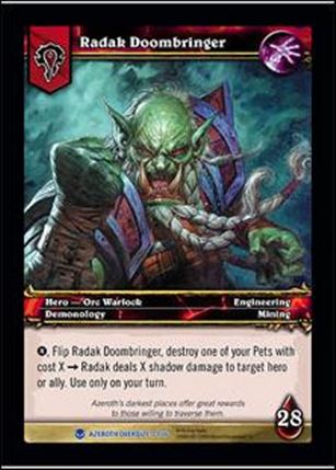 World of Warcraft: Heroes of Azeroth (Oversized Hero Subset) card 13 Radak Doombringer
