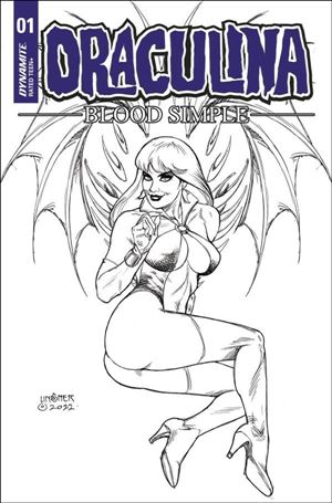 Draculina: Blood Simple issue 1-H Joseph Michael Linsner 1:10 Line Art Cover