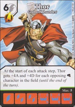 Marvel Dice Masters Avengers vs. X-Men  card 94 Thor: God of Thunder