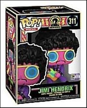Pop! Rocks figure 311-C Jimi Hendrix (Blacklight) SDCC Exclusive 1/1500