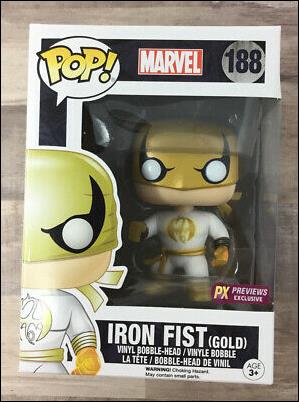 POP! Marvel figure 188-B Iron Fist (Gold) ((PX Previews Exclusive)