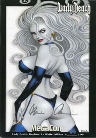 Lady Death: The Rapture issue 1-DB White Edition MegaCon Cover 1/99